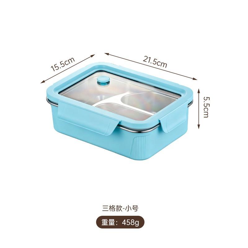Stainless Steel Lunch Box With Leakproof Compartment Design Students Office Workers Food Grade Silicone Lid Insulated