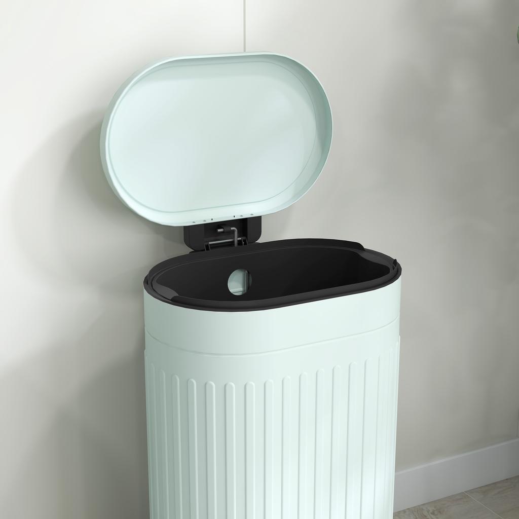 30L Metal Kitchen Bin With Soft Close Lid Light Green