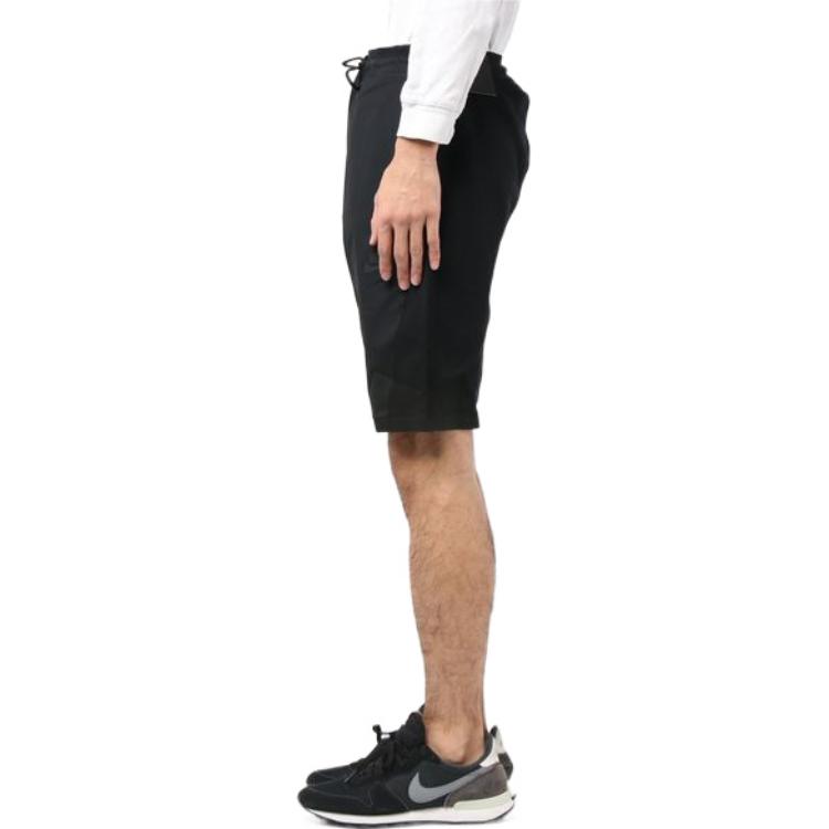 Nike Однотонные шорты с логотипом и шнурком, мужские брюки, черные 886180-010