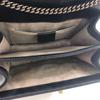 [Pre-Owned] Double G Chain Shoulder Strap Pebbled Leather Messenger Bag Accordion Crossbody Bag - Very Good #D5BD4E