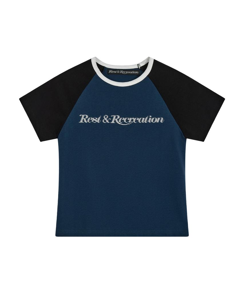 REST&RECREATION Raglan Half Sleeve Top - Navy