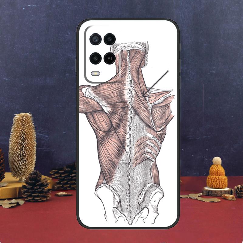 Анатомия человека для OPPO A58 A78 A98 A15 A16 A17 A76 A96 A77 A52 A72 A5 A9 A79 A94 A74 A57S A53S A54S чехол