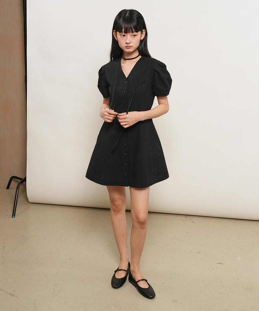 General Idea Voluminous Mini Dress [Black] / Gf2Lop511