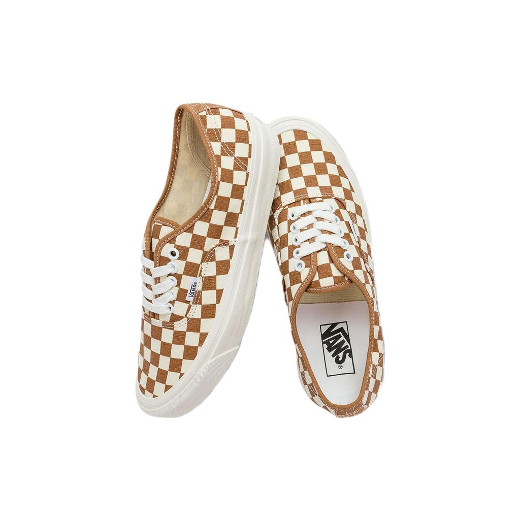 Vans Authentic 44 DX Checkerboard — кроссовки унисекс «Бурундук», коричневые VN0005U8GWT