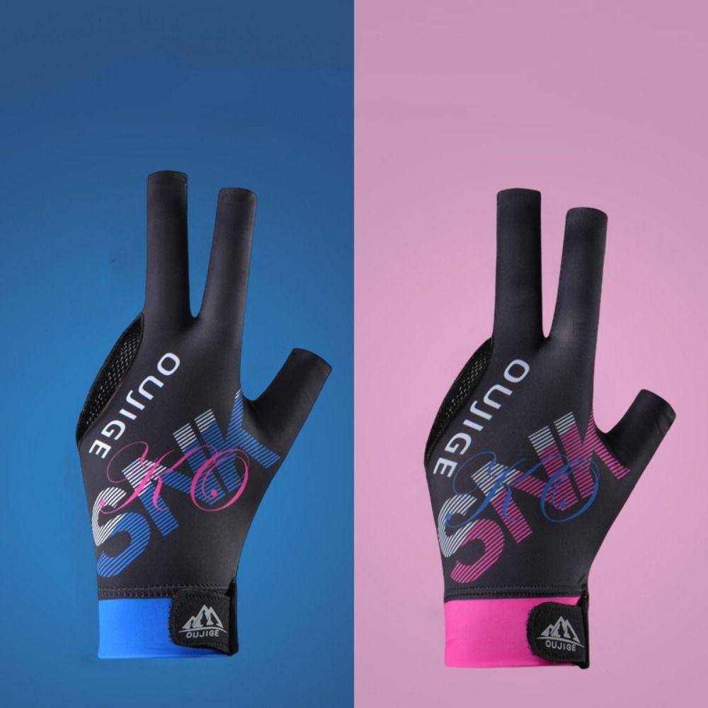 Wear-resistant Snooker Glove Left Hand Three Cut Gloves Single Pack Billiard Training Gloves Men