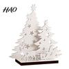 Decorative Wooden Hollow Sculptures LED Christmas Tree Tabletop Decor, Glowing Light Up Eve Party Decorations Ornaments for Holiday And Festive