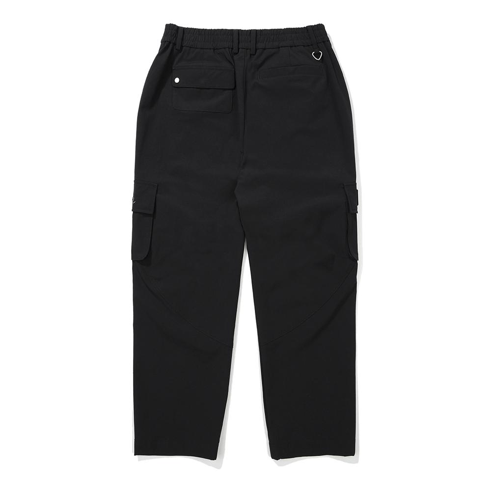 MALBON GOLF Stretch Lightweight Woven Tapered Fit Cropped Pants Black (Woman)