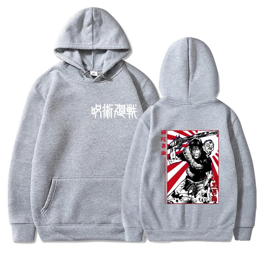 Худи Toji Manga Vers Мужские Женские Толстовки с Капюшоном Мода Повседневные Пуловеры Осень Мальчики Девочки Черное Уличное Худи