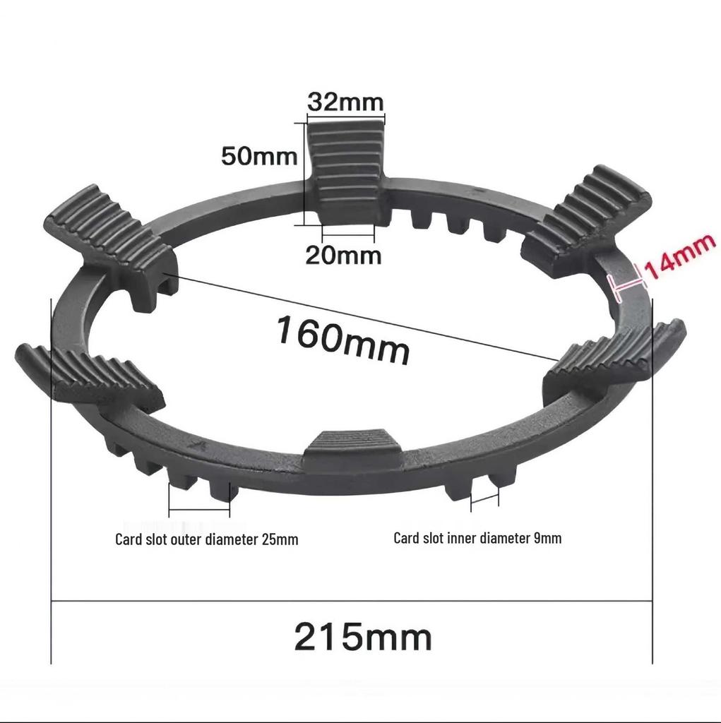Универсальная нескользящая подставка под горячее для газовой плиты: Молочник и маленькая подставка для кастрюли с четырьмя или пятью зубцами.