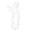 Статуэтка младенца-ангела белая высотой 10,8 дюйма, ручная резьба, богатая деталями, смоляная фигурка херувима для сада