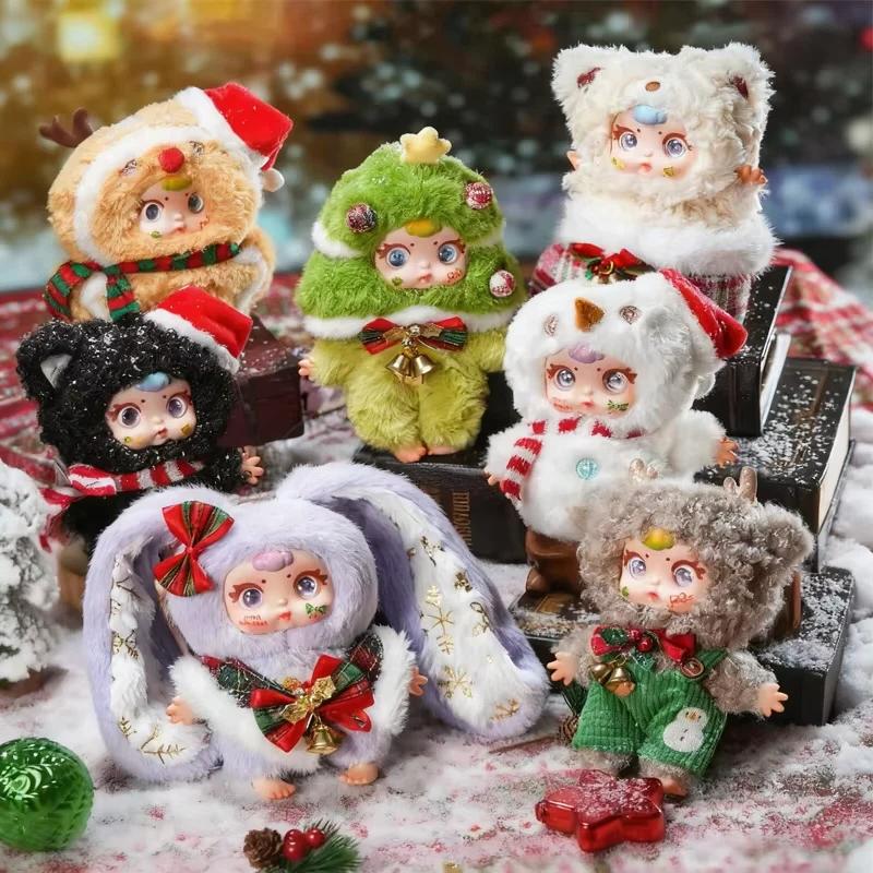 Новая серия Mm Milk Cand Рождественская серия Mystery Blind Box Кавайные подвески для сумки Милые настольные украшения Плюшевые виниловые куклы Рождественские подарки