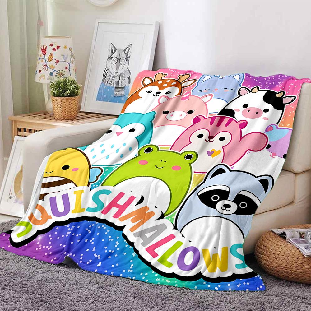 1pc Blanket - squishmallows Print Design,Lightweight Blanket for Sofa,Bed- Soft &Warm,Gift for All Seasons