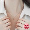 Stylish And Simple S925 Sterling Silver Daily With Classic Water Drop Diamond Temperament High-End Women'S Necklace