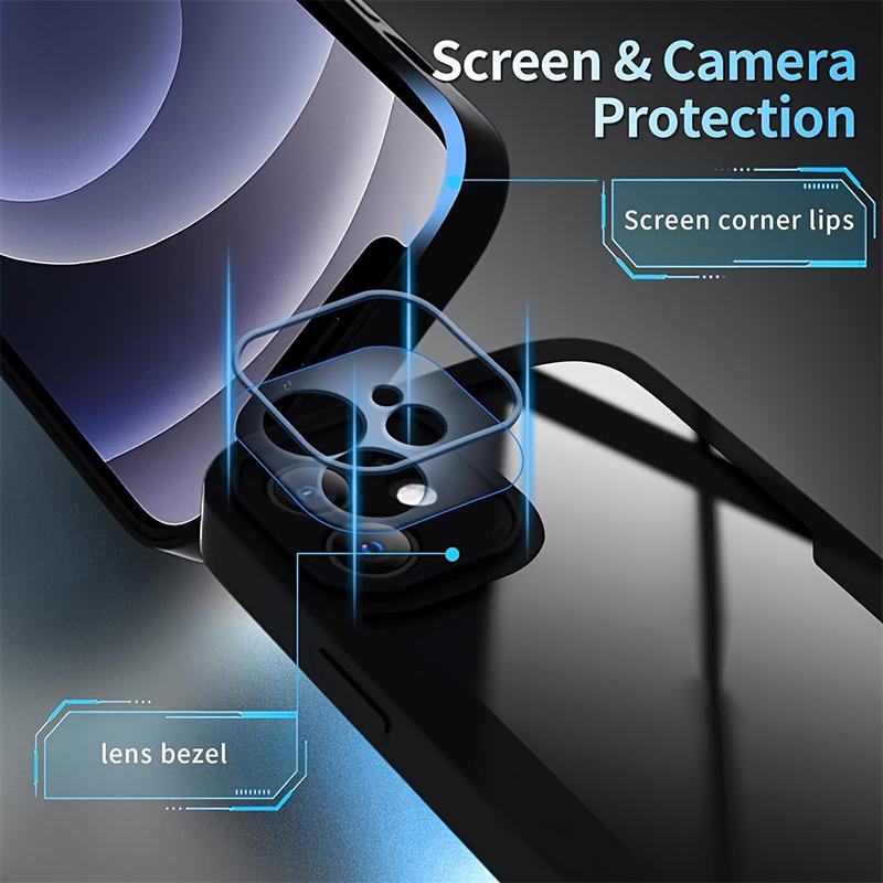 360 Полный Корпус Прочный Чехол Для iPhone 15 14 Pro Max 13 12 Pro 11 XS 7 8 Plus Двусторонний Прозрачный Чехол Мягкий Чехол Для Телефона