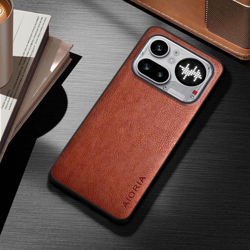 Classic Case for Nothing Phone 4A Pro Funda Stylish Elegant Durable Pu Leather Cover for Nothing Phone 4a Case Coque