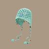 Bohemian beaded fringed pendant hollow knitted headgear women's summer travel retro ethnic style pullover hat