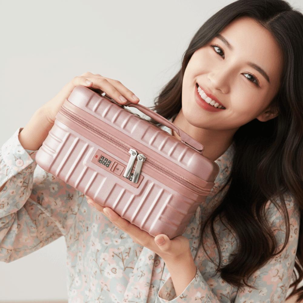 Fourteen Inch Cosmetic Case Large Capacity Makeup Box Handheld Luggage Desktop Storage