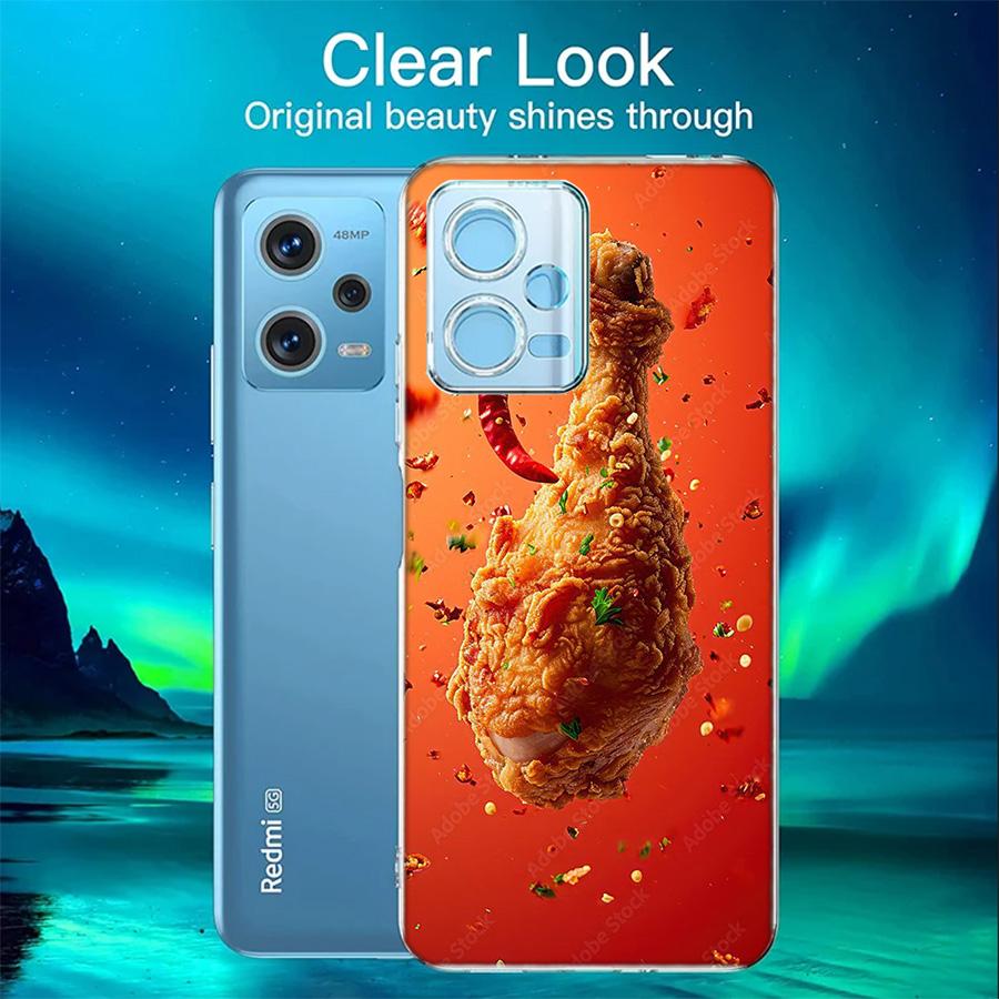 Чехол для телефона Food Fries Beer Cheese Sushi Cookie для Redmi 12 13C 12C 15C 9 10 10C Note 13 Pro Plus 14 15 Pro 9T 9C 9A TPU Мягкий Co