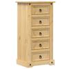 Corona Nightstand 53 x 39 x 103 cm Solid Pine Wood