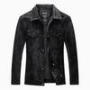 New men's leather jacket, D-textured deerskin lapel casual leather jacket for men