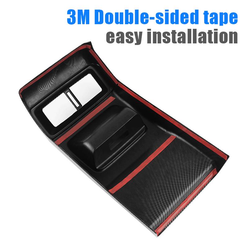 ABS Car Interior Rear Armrest Air Outlet Trim Panel Pad Anti Kick Cover Sticker For Honda CR-V CRV 6th Gen  2024 2025 Hybrid