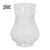 Small Plant Vessel Clear Hydroponic Planter, Glass-Like Plastic Vase with Lid, Gourd Shaped Propagation Station for Home Office Desk Decor Holder