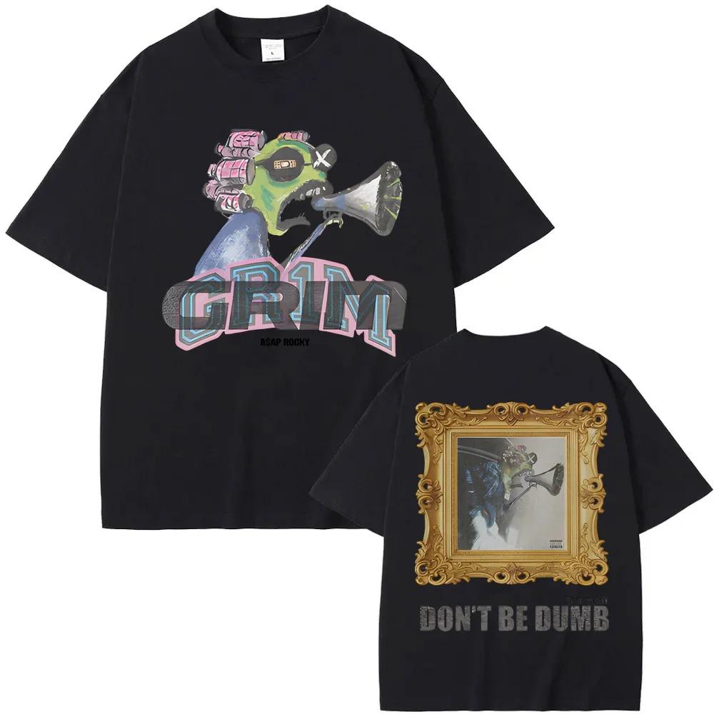 Repper AAP Rocky New Album DONT BE DUMB Graphic Print Tshirt Men Women Cotton Summer Fashion Tee Oversize Highstreet New Top
