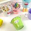 Metal Bucket Pencil Holder Funny Desk Organizer for Office Home Large Capacity Stationery Storage Boxes for Pens Markers Rulers