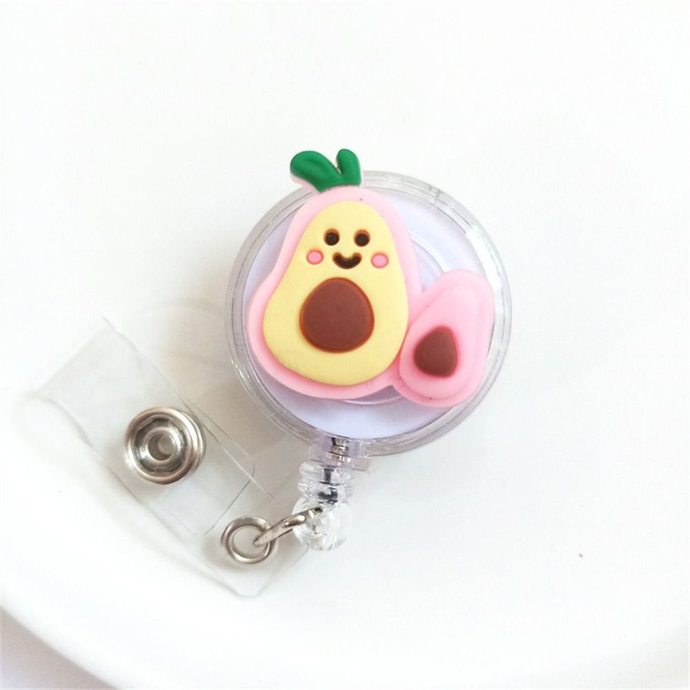 Silicone Fruits Nurse Badge Reel ID Card Retractable Badge Holder  Hospital Use