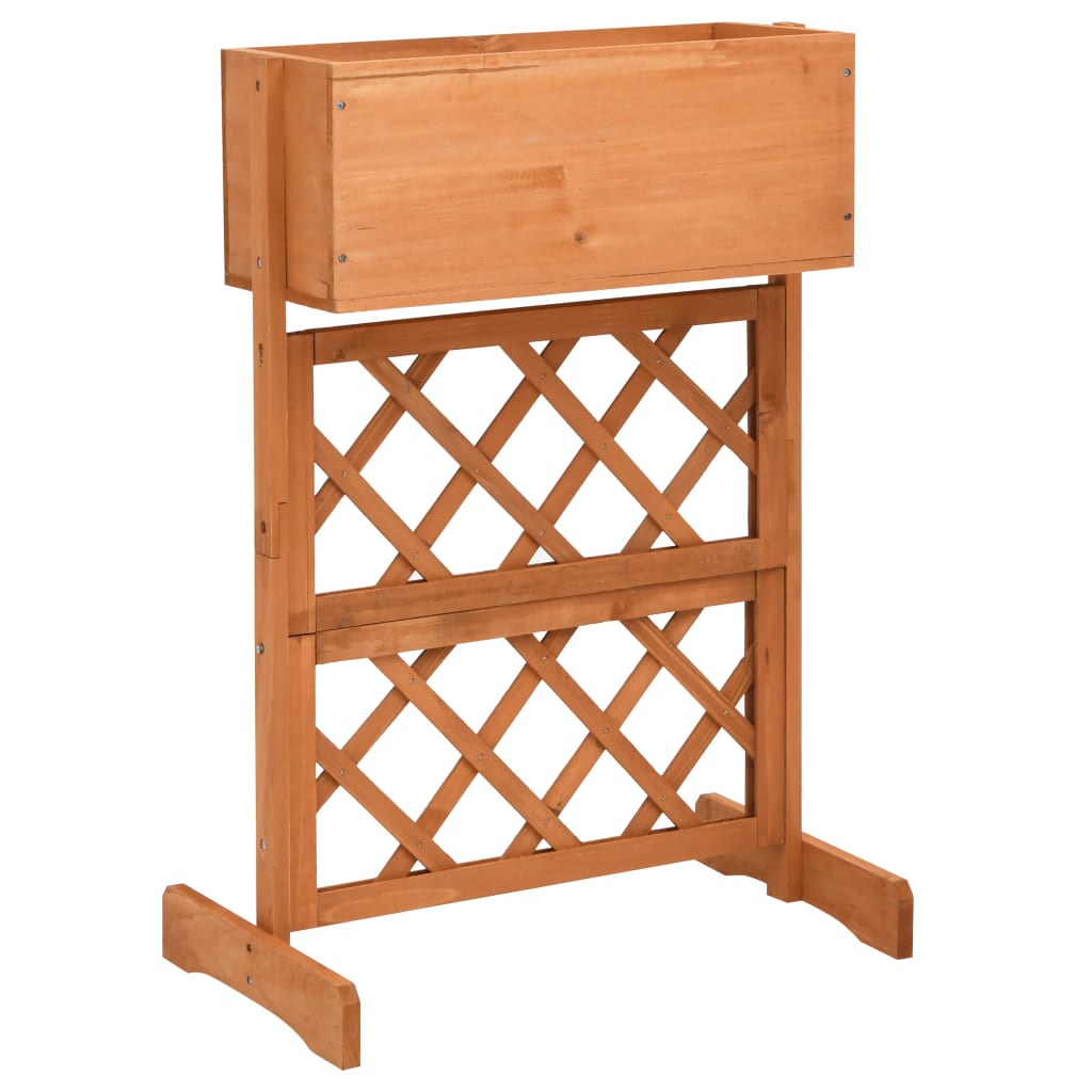 Garden Trellis with Flower Box Orange 45 x 30 x 74 cm Spruce Wood
