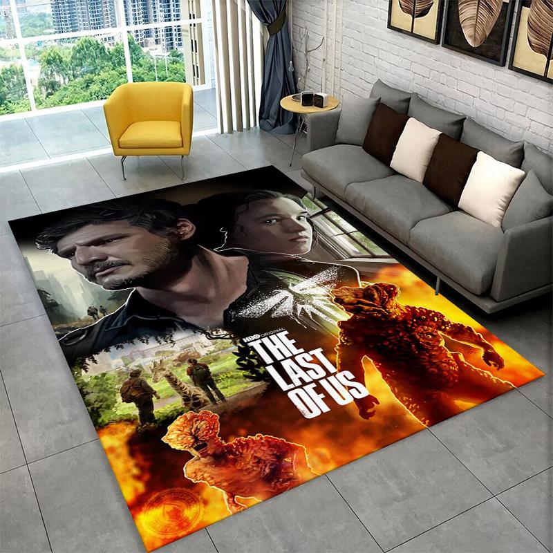 Horror Game TV The Last of Us Non-Slip Area Rug for Living Room,Bedroom,Playroom,Soft Carpet Floor Mat Home Decor Rug Kids Room