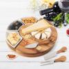 Wooden Cheese and Meat Board with Bowls and Knives
