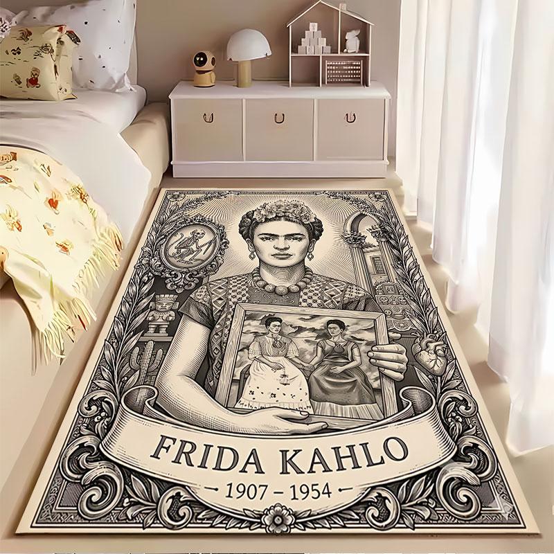 Frida Kahlo Vintage Artwork suitable as a non-slip mat for the living room or bedroom sofa