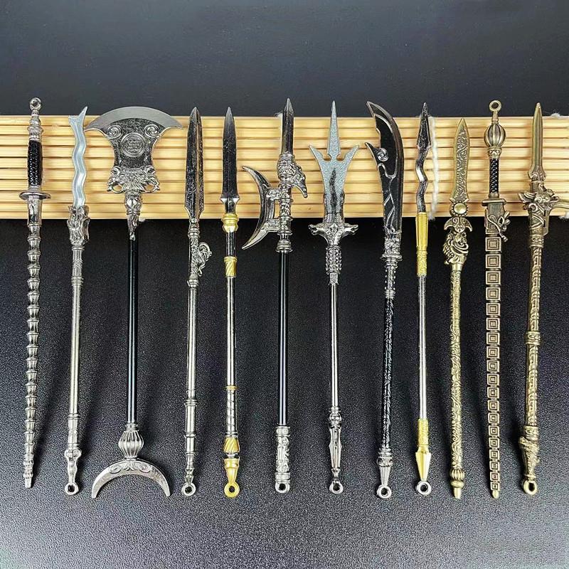 Мини-катана для косплея, декоративный муляж меча, реквизит для декора оружия, китайский металл, миниатюрные настольные аксессуары, ретро-игрушечный нож