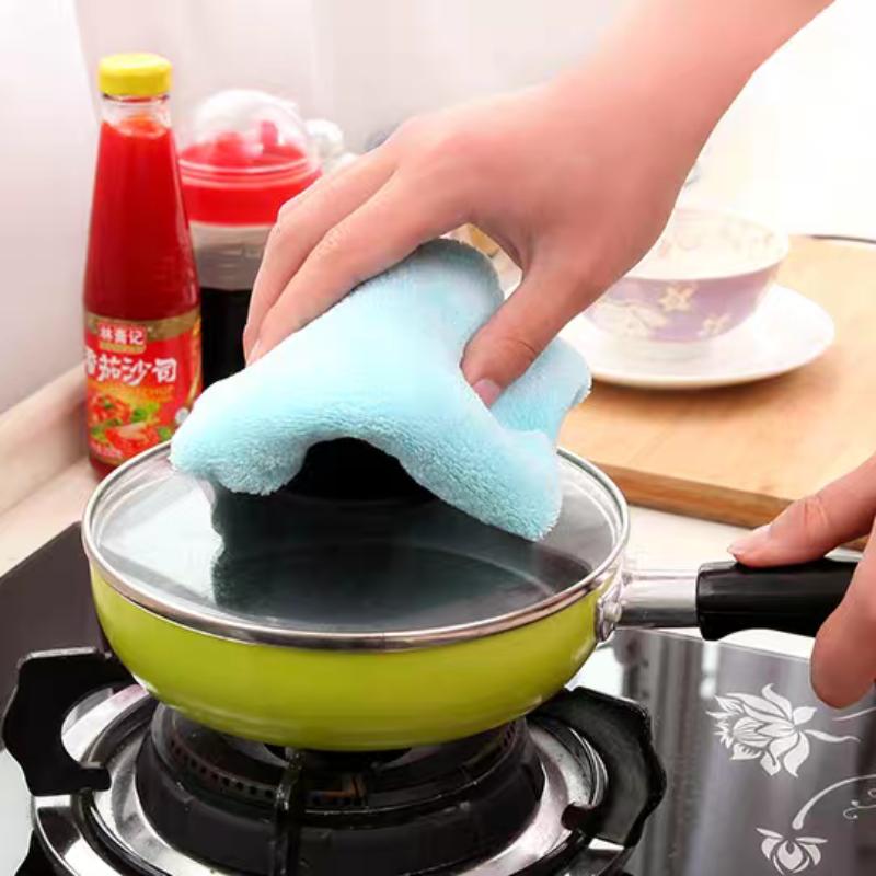 3 шт. Полотенце для рук кухонная тряпка чистящая салфетка Микрофибровые салфетки для посуды многоцелевые полотенца для мытья посуды для посуды двойные
