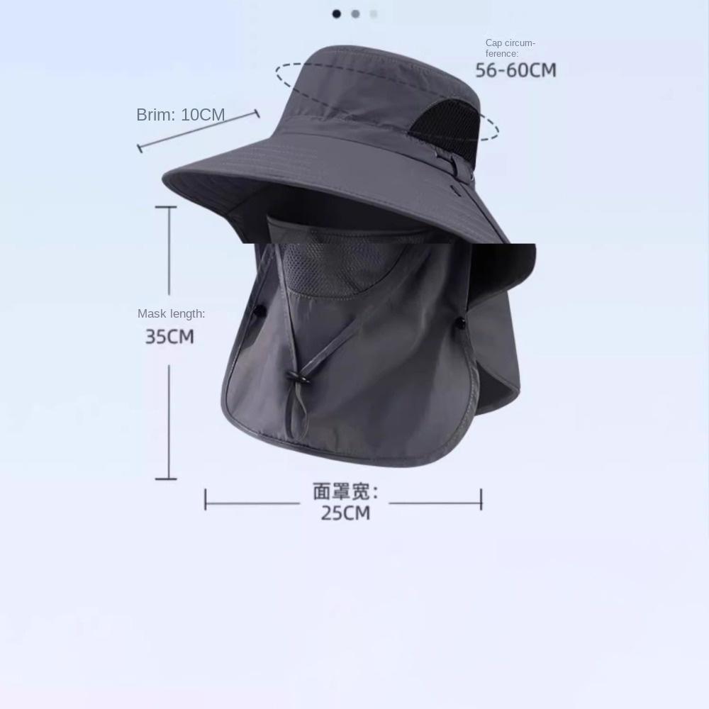 Leisure Face Covering Fishing Hat Sunscreen Mountaineering Hat New Sunshade Hat Men's