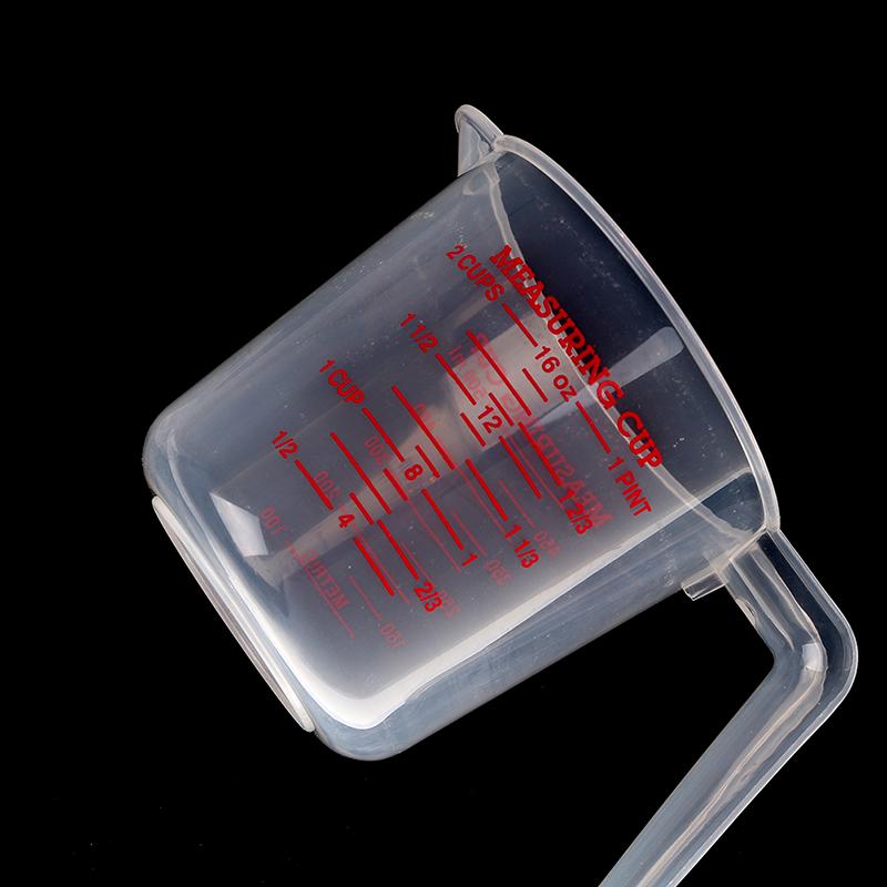 Plastic Clear Measuring Cup Mesure Dish 250/500/1000Ml Liquid Scale Plastic