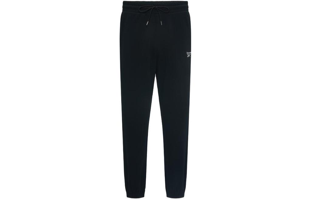 Men's Pants Reebok Knitted Sweatpants Unisex Black Thickened Cuffed Pants