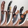 4 шт., нож для обвалки мяса, тесак для мяса, кованый кухонный нож из нержавеющей стали, бытовой нож для нарезки фруктов и овощей с чехлом