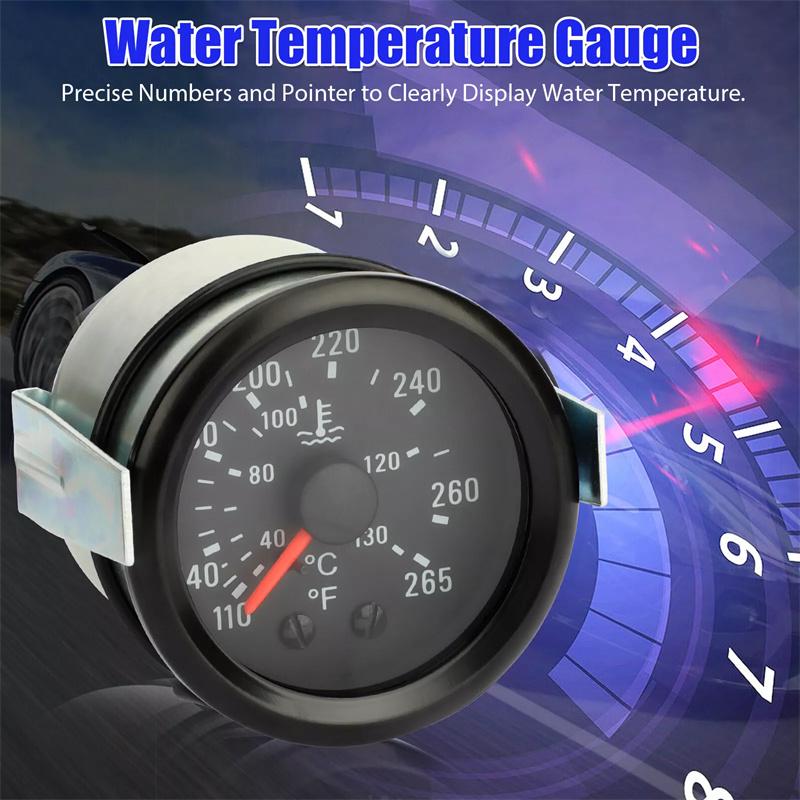 2" 52 мм механический 40-130C/110-265℉ датчик температуры воды 12 В датчик температуры воды автомобильный счетчик с датчиком Npt 1/2