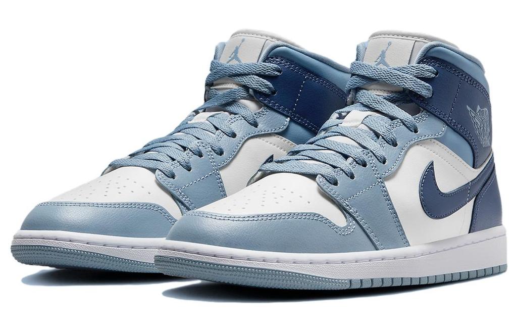 Air Jordan 1 Mid Sail Diffused Blue Женские BQ6472-140