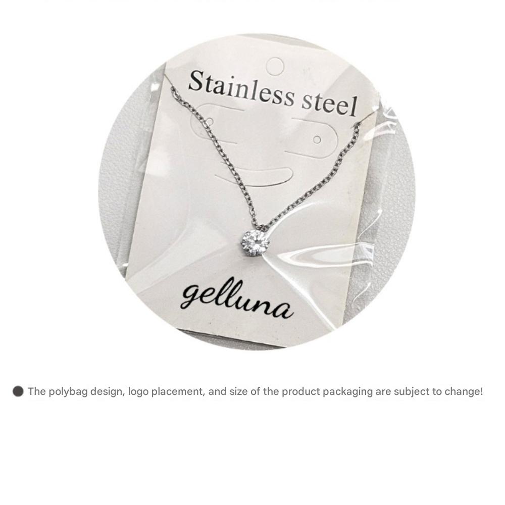 Gelluna Women's Surgical Cubic Round Chain Necklace M-42 All (6mm+8mm) 2 pieces