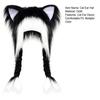 Cat Ear Hat with Braids Double-Layer Ears Decor Soft Plush Anime Cosplay Hat