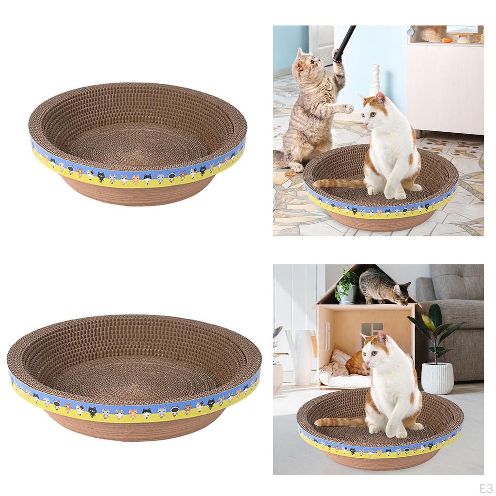 Картонная кошачья когтеточка, миска для шлифовки когтей, лежак для котят