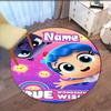 Custom Name True and the Rainbow Kingdom Printed Round Rug Carpet Chair Rug Area Rug Entryway Doormats,for Office Chair Living Room Bedroom Kitchen Ro
