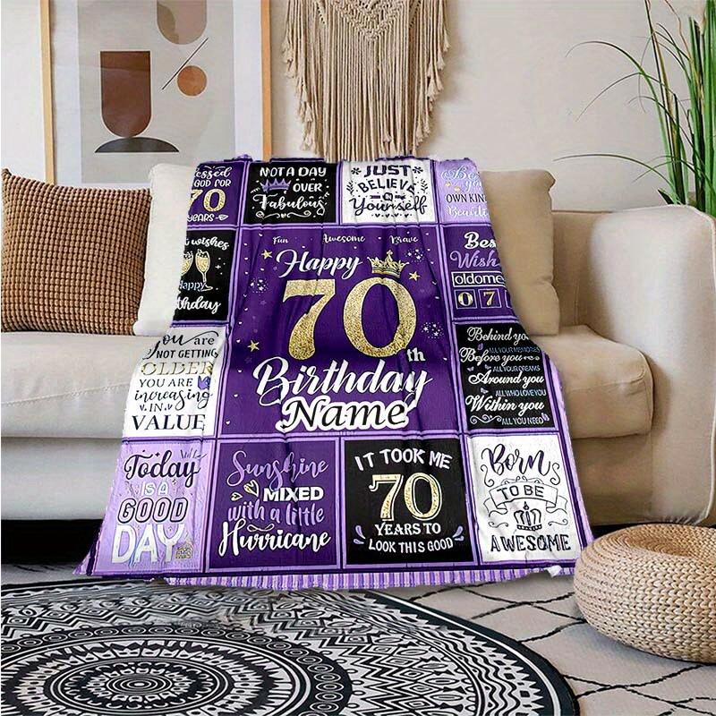 70Th Birthday Customize Your Name Blanket Warm Comfortable And Soft Blankets Are Suitable For Home Lunch Break Blanket Office Sofa Sofa Gift To