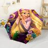 Rapunzel Portable Automatic Umbrella Compact Durable 8Rib Design Foldable Design Perfect For Outdoor Adventures Elegant Umbrella
