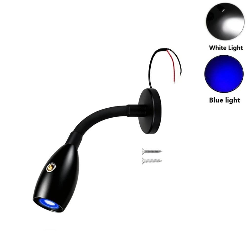 Type-C & USB Outlet LED Reading Lamp Flexible Gooseneck Wall Light Indoor