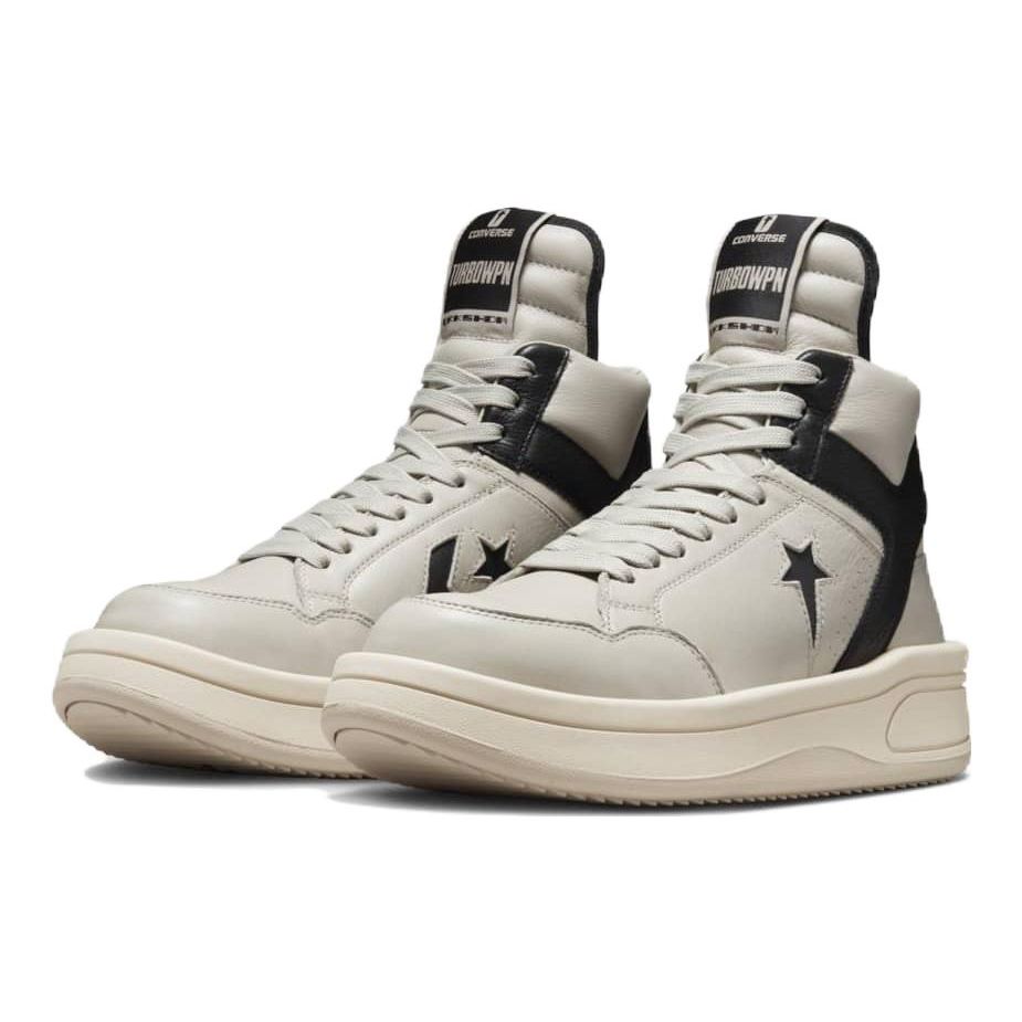 Кроссовки Rick Owens x Converse DRKSHDW TURBOWPN Mid Oyster Black Унисекс Кремовый A06758C