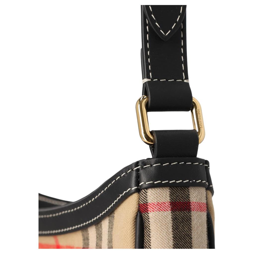 Burberry Classic Check Design Cotton Crossbody Shoulder Bag Women bags Brown 81114151
